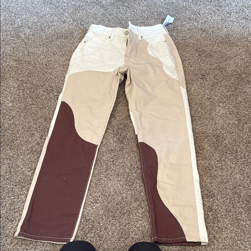 Stylish Colorblock Jeans